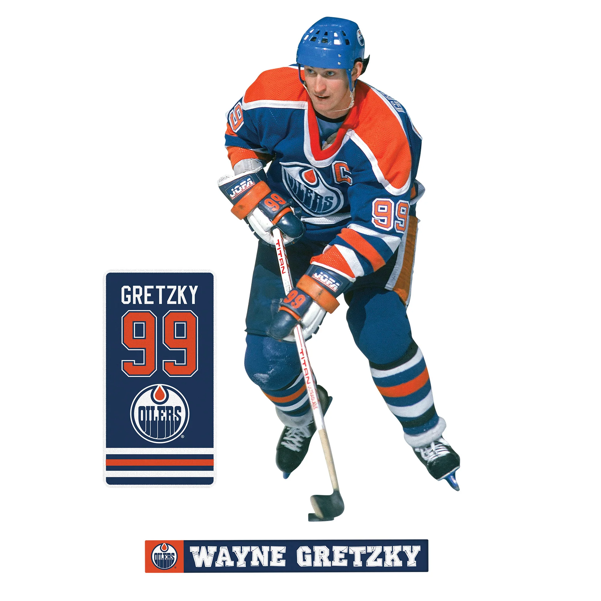 Wayne Gretzky - Realbig Collection - Official Nhl - Edmonton Oilers - Reusable Vinyl Wall Decals #2