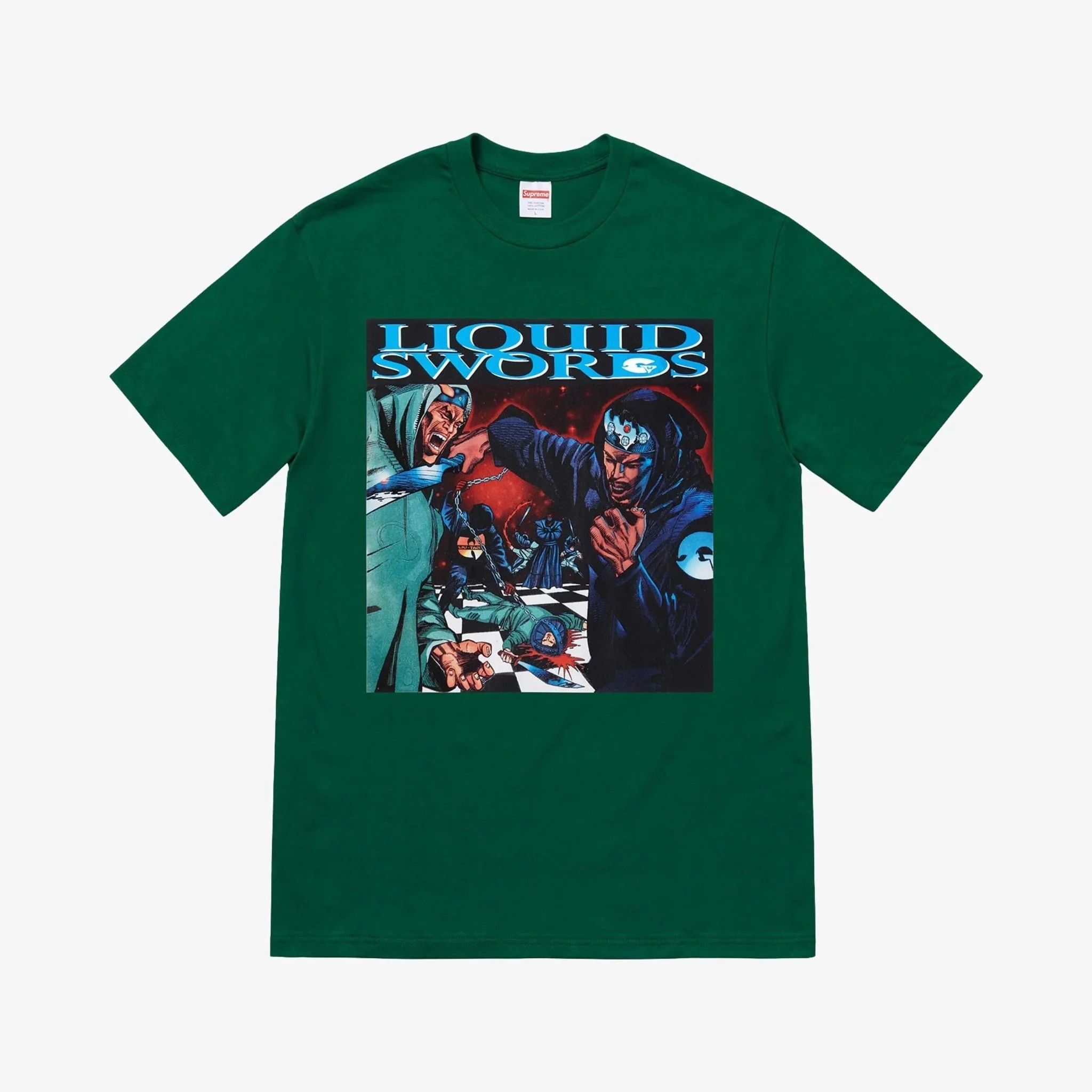 Supreme Tee 'liquid Swords' Dark Green (fw18)
