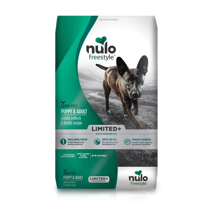 Nulo Freestyle Limited+ Puppy & Adult Grain-free Alaska Pollock & Lentils Dry Dog Food 22 Lb Bag