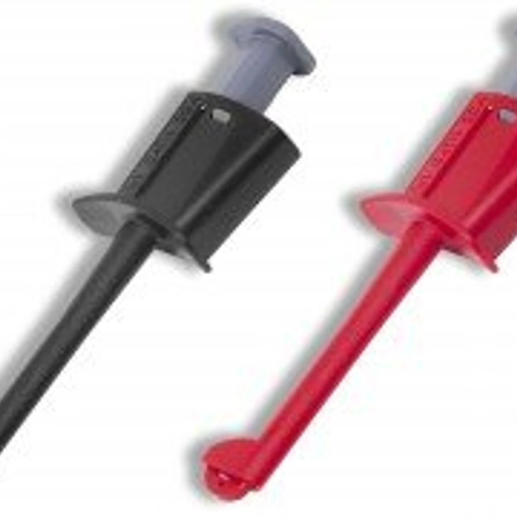 Cal Test Ct4379 Cat Iv Safety Hook Clip With 4 Mm Banana Jack, Black And Red