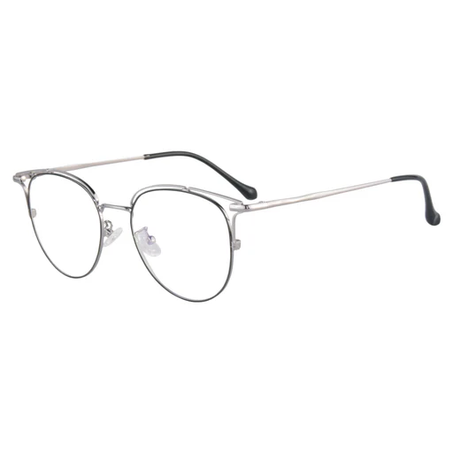 Round Metal Frames Clean Lens Anti Blue Light Reading Glasses- S11138