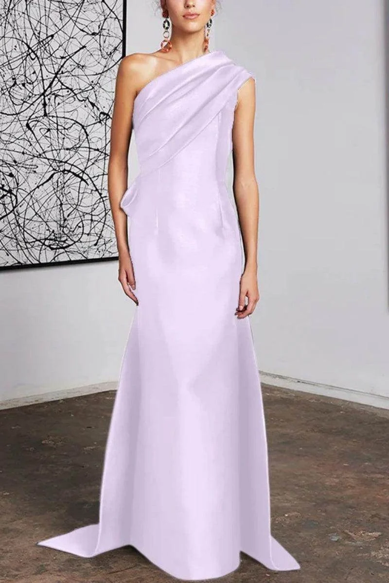 Sheath Column One Shoulder Mother Of The Bride Dresses Cm0372