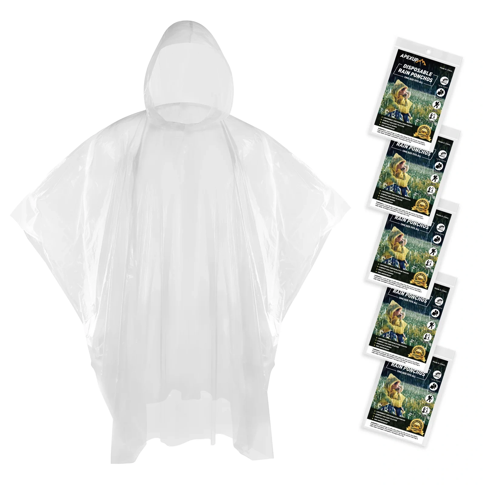 Disposable Rain Ponchos, Emergency Rain Ponchos