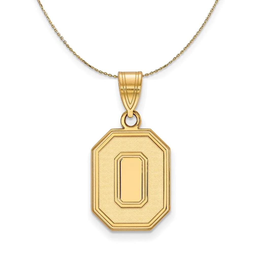14k Yellow Gold Ohio State Md Logo Necklace - 24 Inch