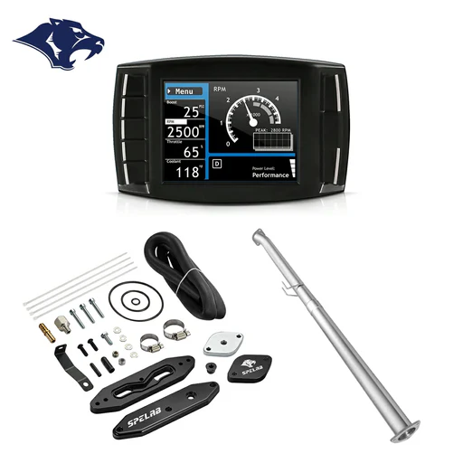 Spelab Dpf/def/egr/ccv Delete 2011-2019 6.7l Powerstroke All-in-one Kit - Black (2015-2016)/v2+ccv Reroute Kit/dpf -4''(2011-2019)