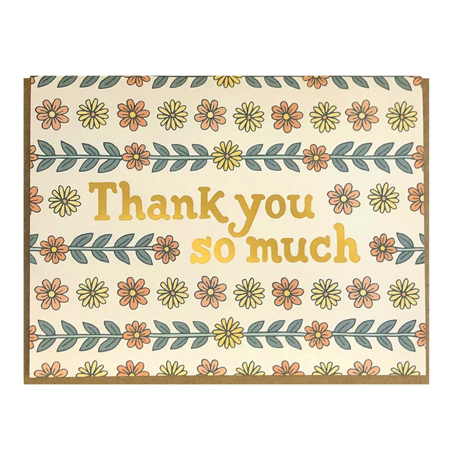 Thank You So Much Greeting Card - Single Card
