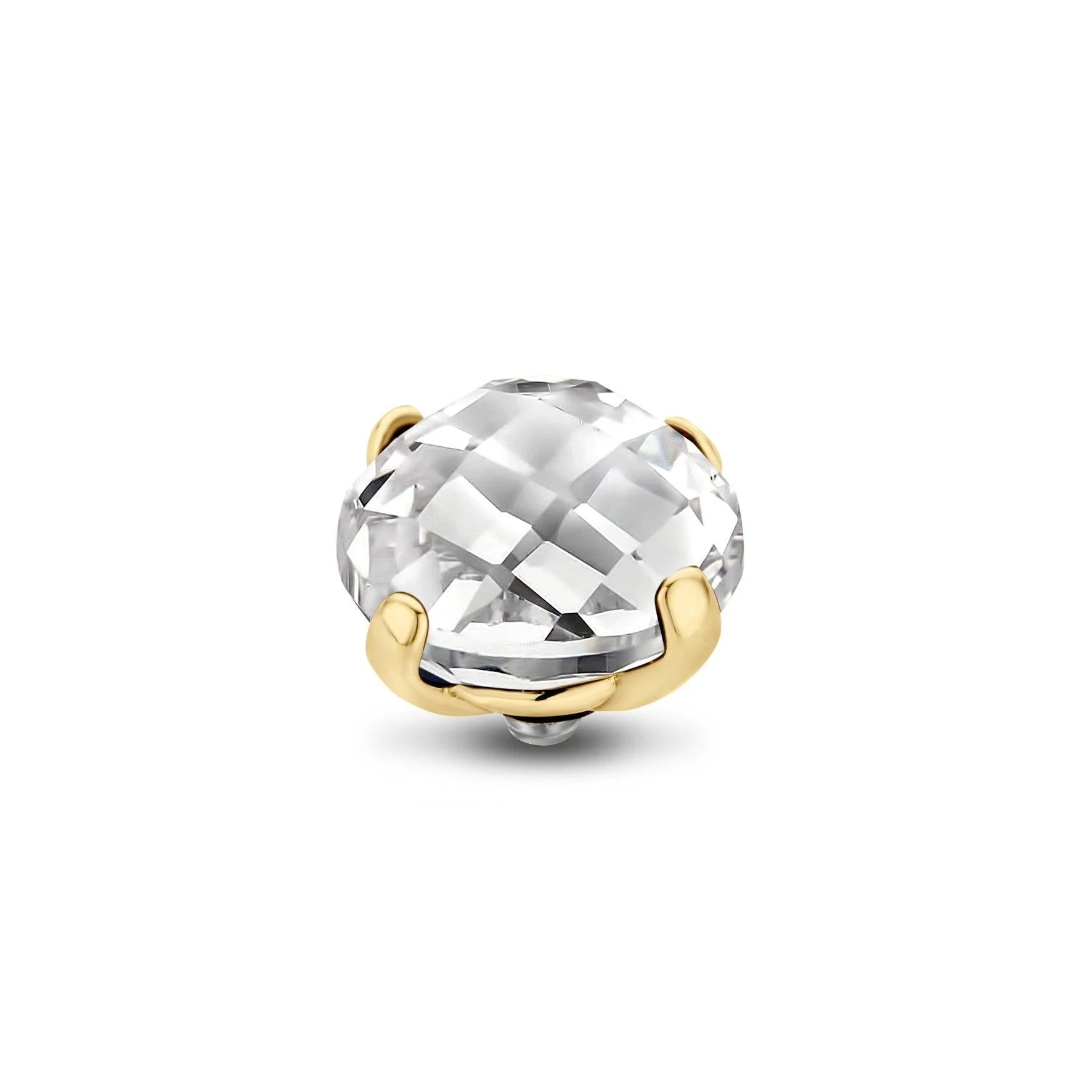 Melano Twisted Facet Bold Steentje - Goudkleurig/crystal
