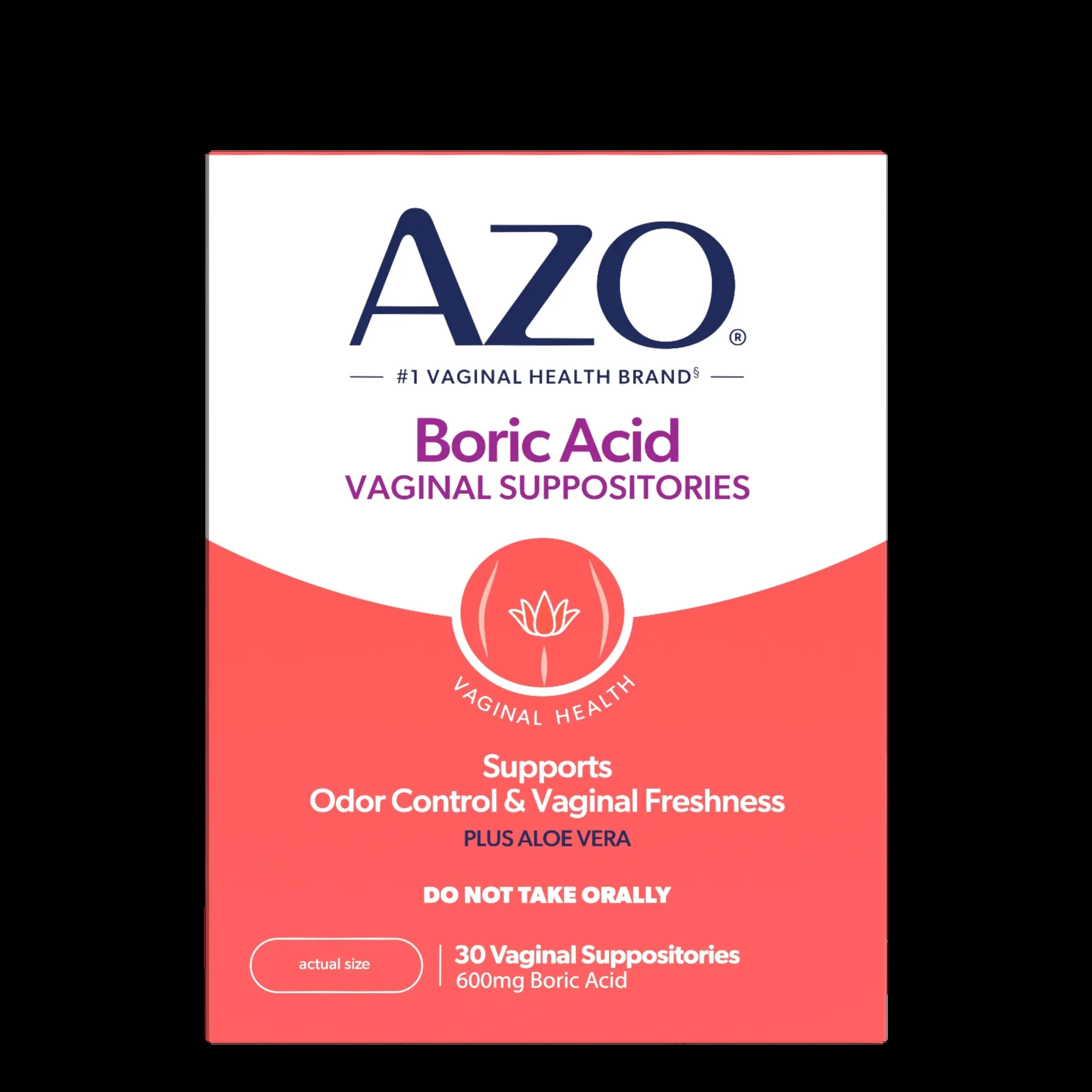 Azo Boric Acid Suppositories - 30 Count