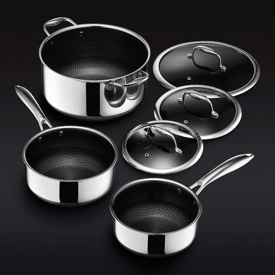 Hybrid Pot Set With Lids, 6-pc