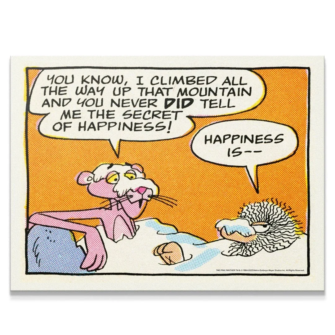 Pink Panther - Secret To Happiness - 18 X 12/canvas