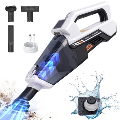 Sugift Handheld Vacuum Cordless, 19000pa Powerful Suction Hand Held Vacuum Dust Busters, Portable Car Vacuum Cleaner For Car Home Office