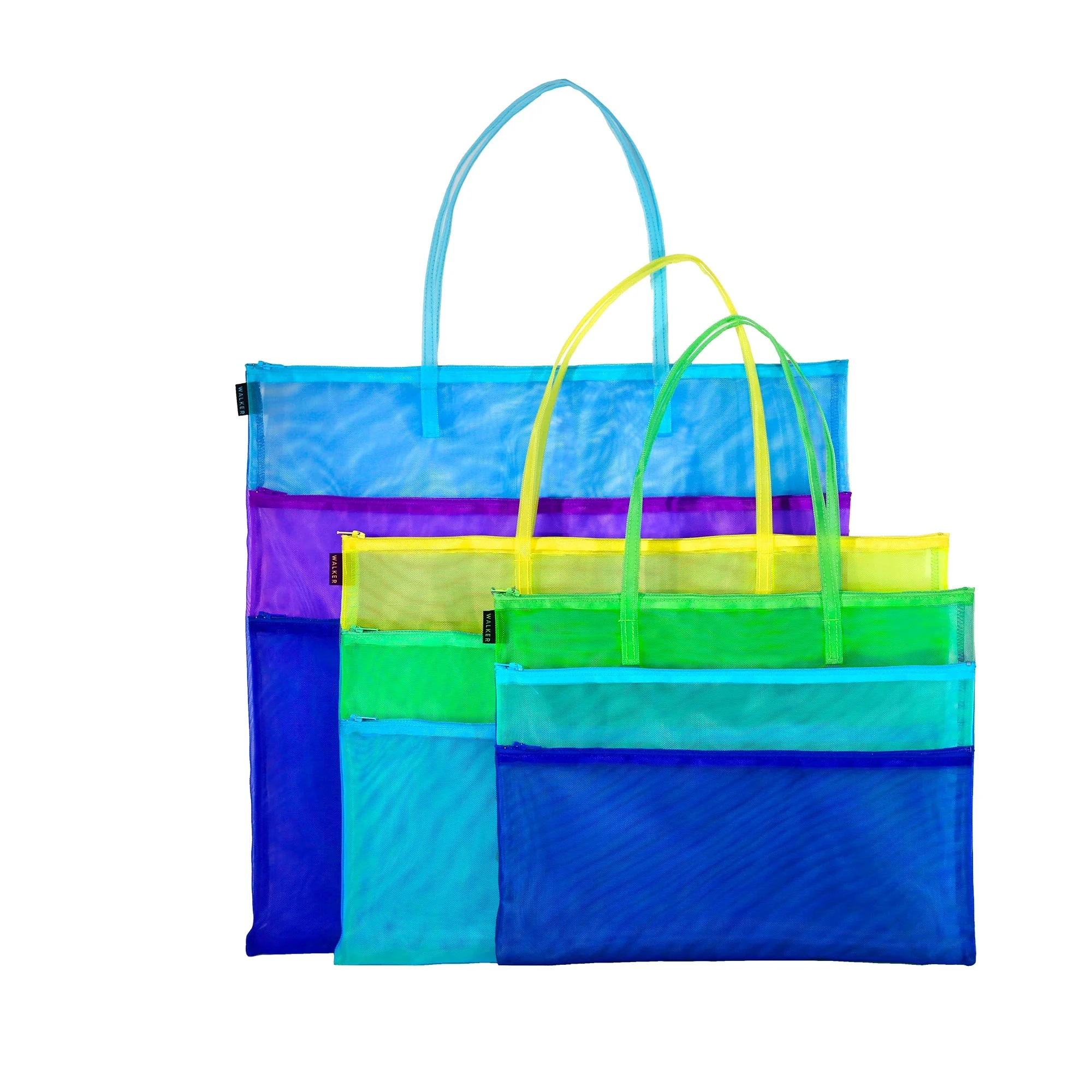 Triple Zip Cases With Handles - Multi Color