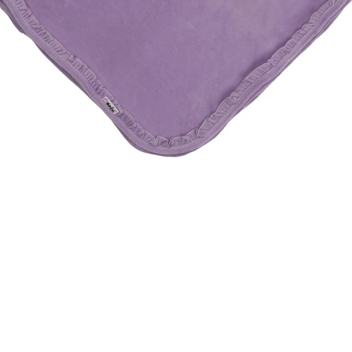 Velour Ruffle Blanket - Plum