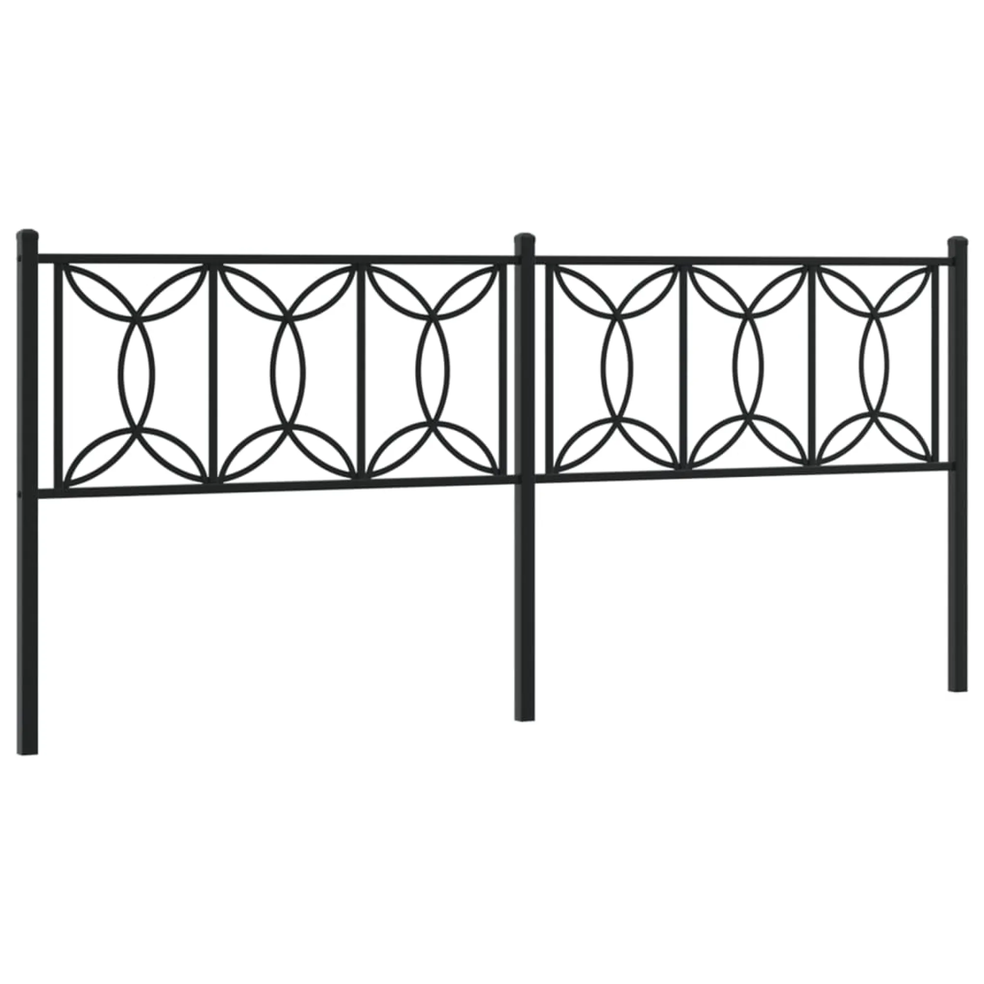 Metal Headboard Black 193 Cm