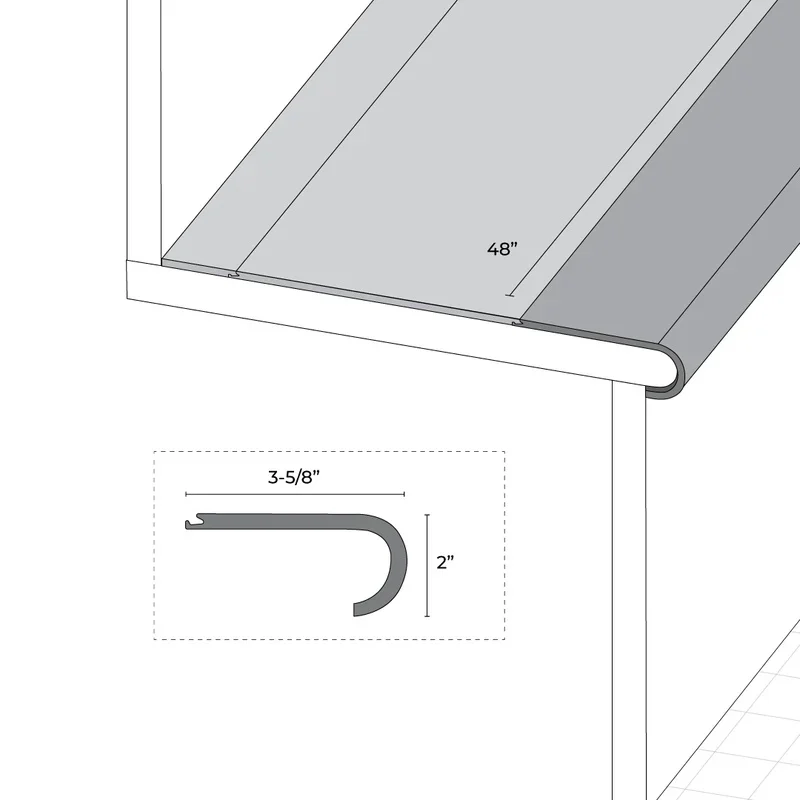 Base Truplank Nosing 48" - Arbor/round