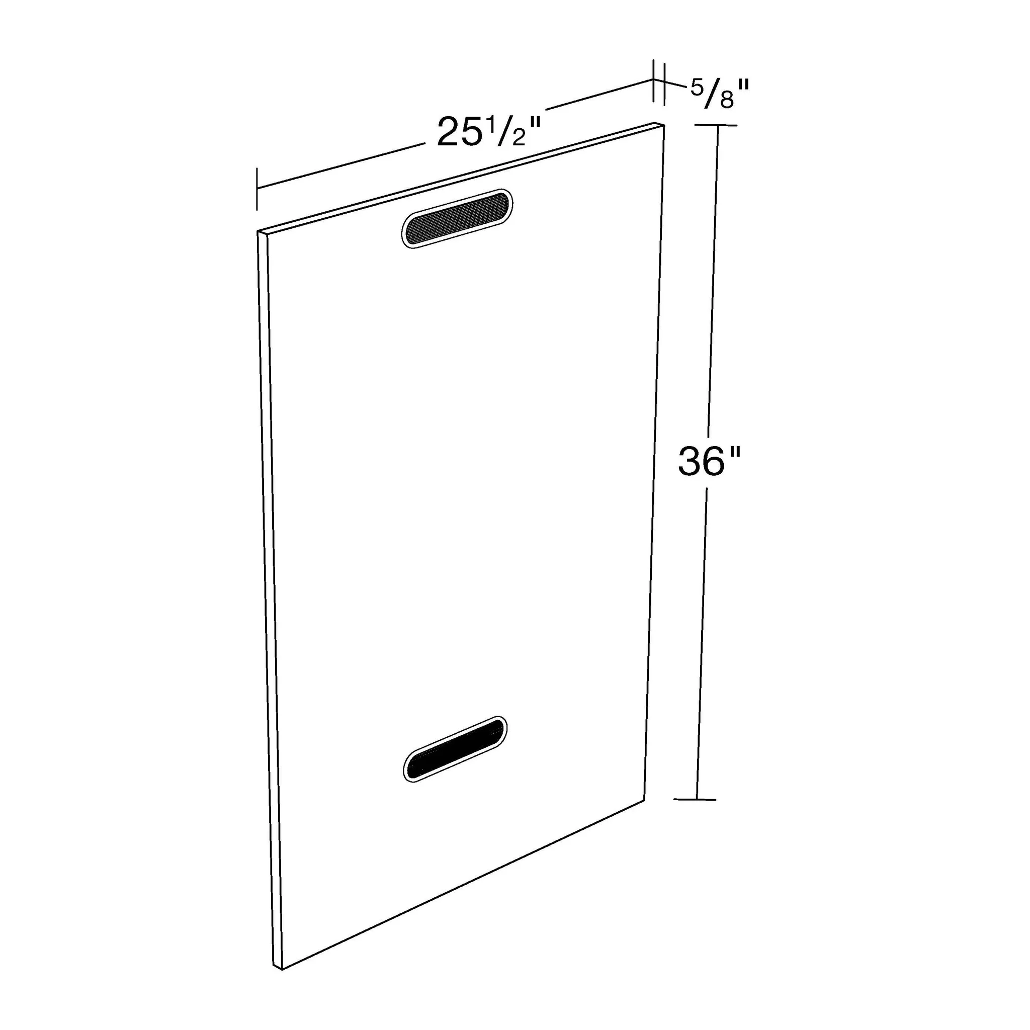 Bep24vl-lg Left Vented Base End Panel 25.5x36