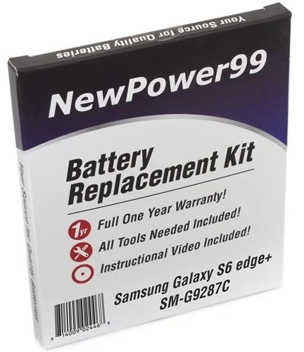 Samsung Galaxy S6 Edge+ Sm-g9287c Battery Replacement Kit With Tools, Video Instructions And Extended Life Battery