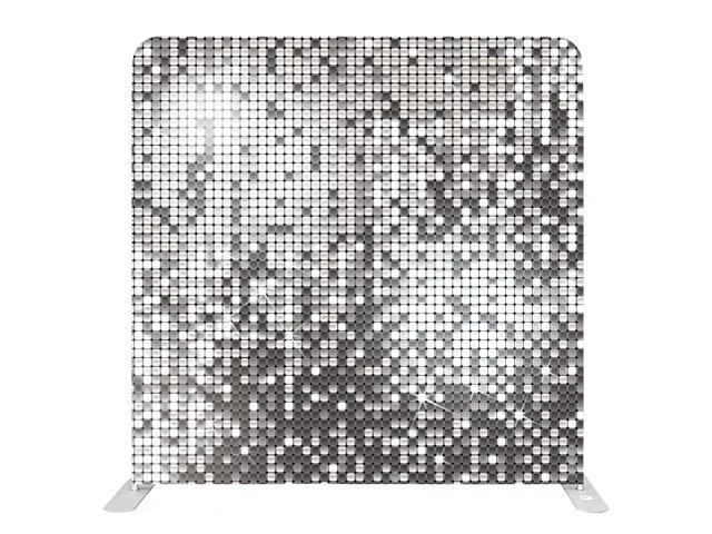 Sparkling Silver Pillow-case Cover Tension Fabric Display Backdrop 8ftx8ft