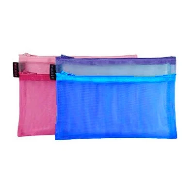 Multicolor Double Zip Cases- Large Sizes - 7x9/blue/aqua