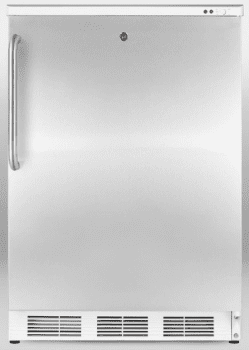 Accucold Vt65mlsstb 3.5 Cu. Ft. Medical Freezer With 3 Removable Storage Baskets, Manual Defrost, -25-¦c Capable, No Internal Fans And Adjustable Thermostat: Stainless Steel, Lock With Towel Bar Handle