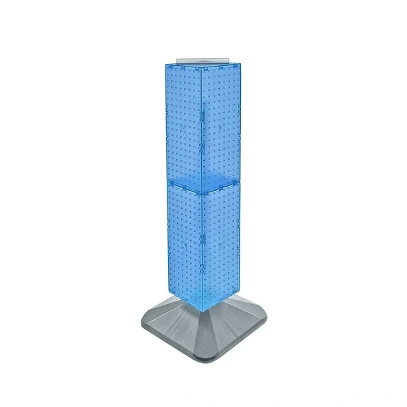 Azar® 40"(h) X 8"(w) X 8"(d) Standard 4-sided Interlocking Pegboard Display Tower, Blue