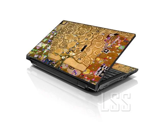 Lss 15 15.6 Inches Laptop Notebook Skin Sticker With 2 Wrist Pads - Reusable Cover Protector Vinyl Sticker Cover Decal Fits 13" - 16" - Klimt Tree Of