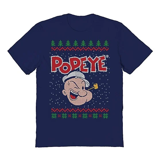 Popeye Xmas Pipe Holiday Christmas T-shirt
