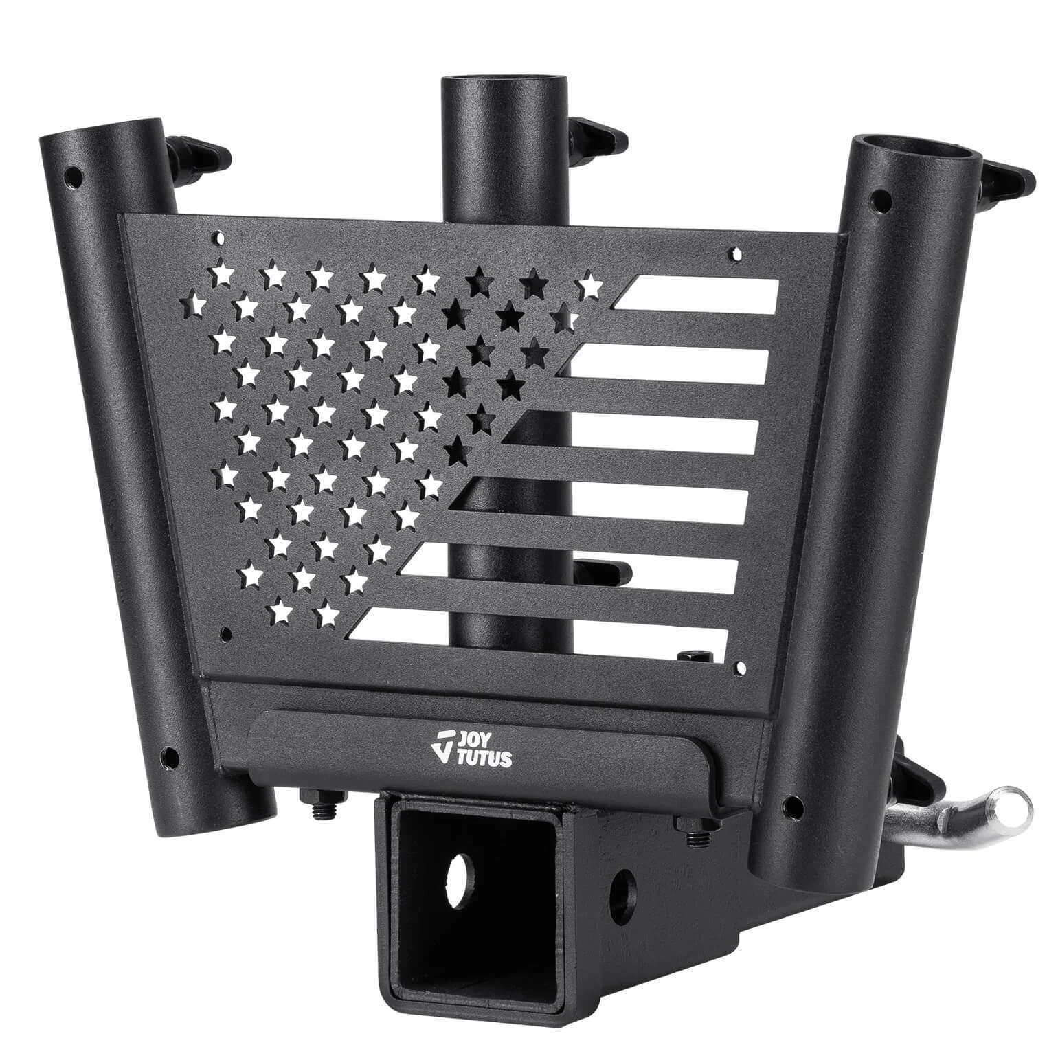 Hitch Mount Flag Pole Holder For Standard 2 Inch Receivers - Heavy Duty 3-hole