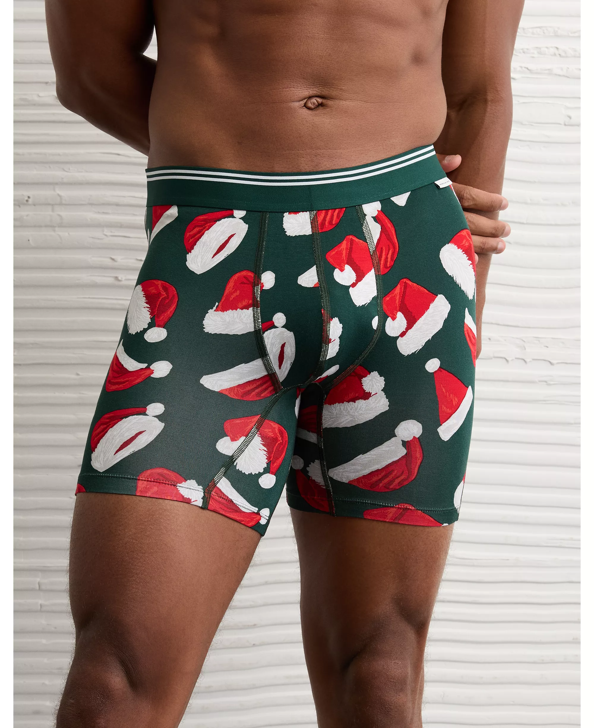 Aeo Men's Santa Hat 6" Ultra Soft Boxer Brief
