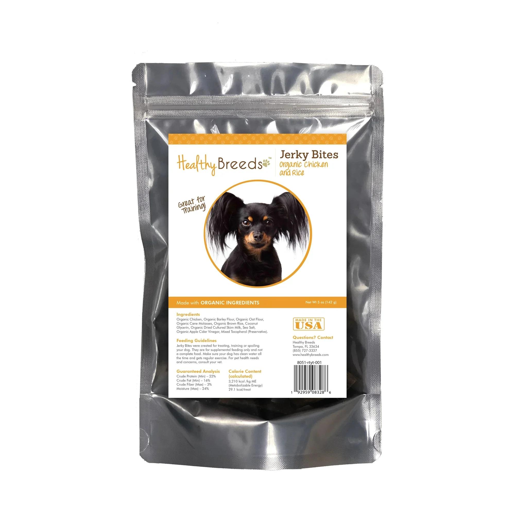 Russian Toy Terrier Jerky Bites Chicken & Rice Recipe Dog Treats 5 Oz