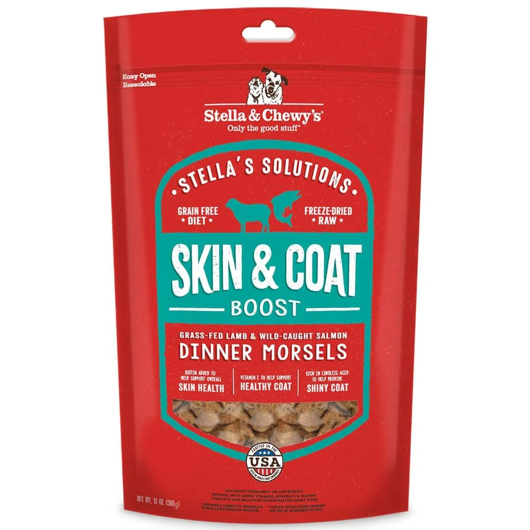 Stella & Chewy's Stella Solutions Freeze Dried Skin & Coat Lamb & Salmon 13oz
