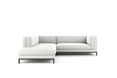 Palo Alto Sectional With Bumper (102" X 144",bumper On Left,38") - Performance/foam & Fiber Package/antique Brass