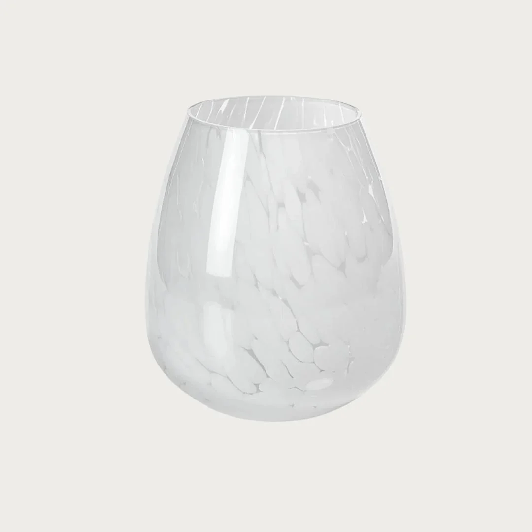 8" High Confetti Glass Vase