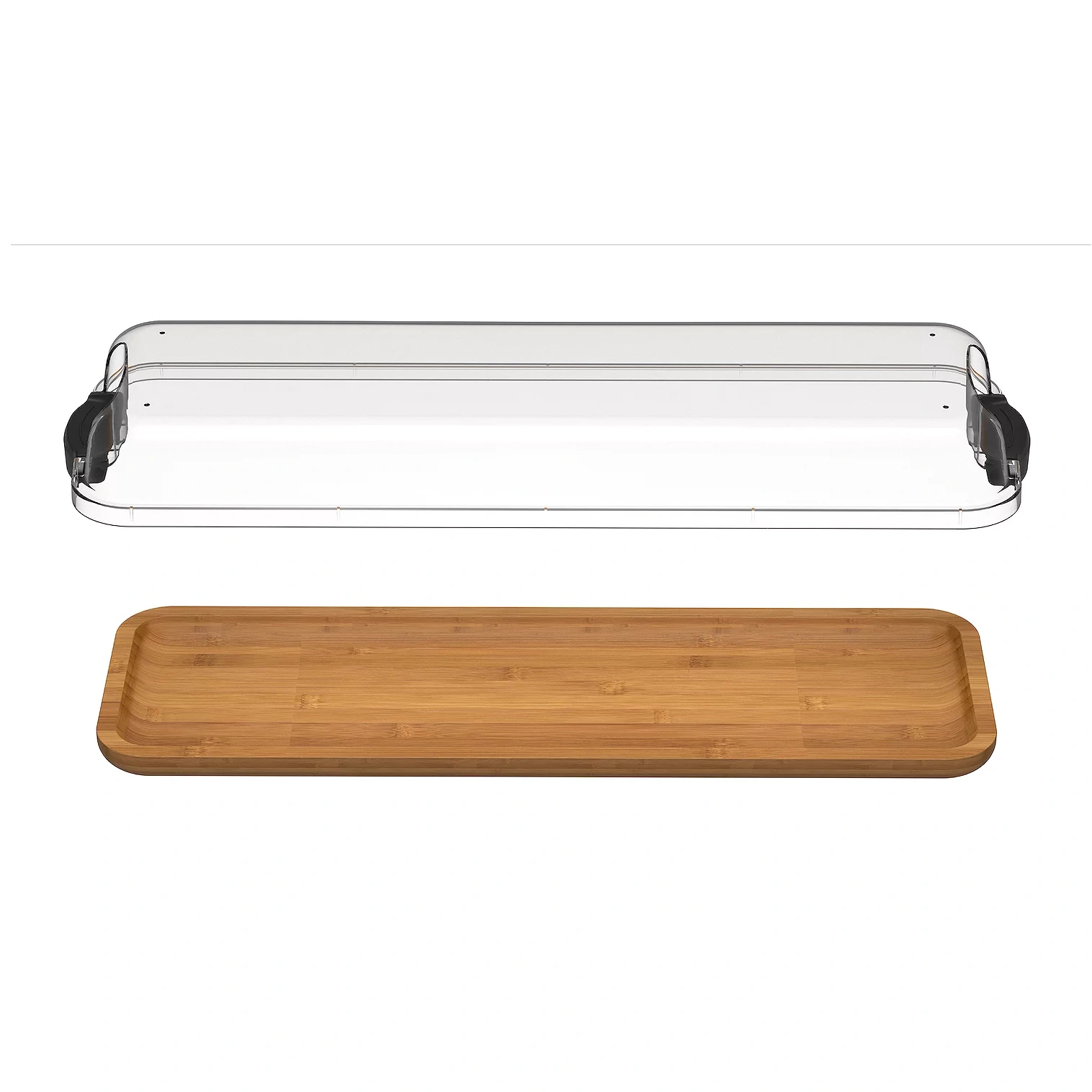 Farberware Build-a-board 7-in. X 22-in. Rectangle Bamboo Charcuterie Board With Lid