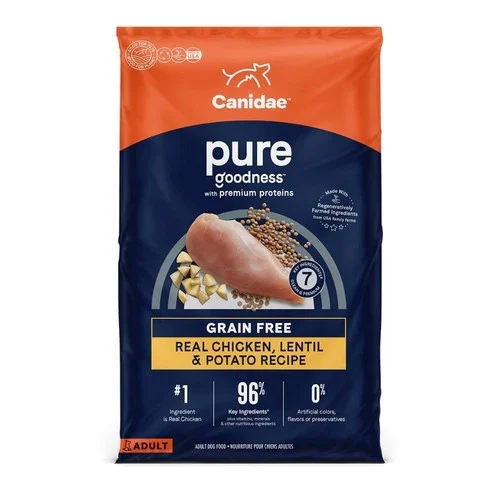Canidae Pure Grain Free Lid Dry Dog Food Chicken, Lentil & Pea, 1 Each/4 Lb By Canidae