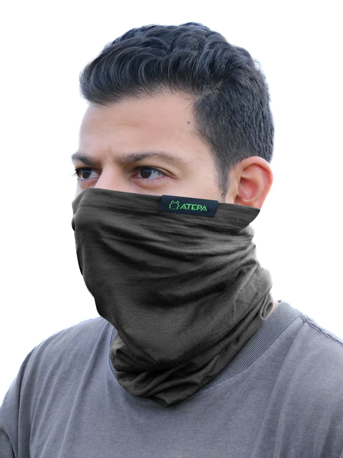 Atepa Merino Wool Neck Gaiter - Black