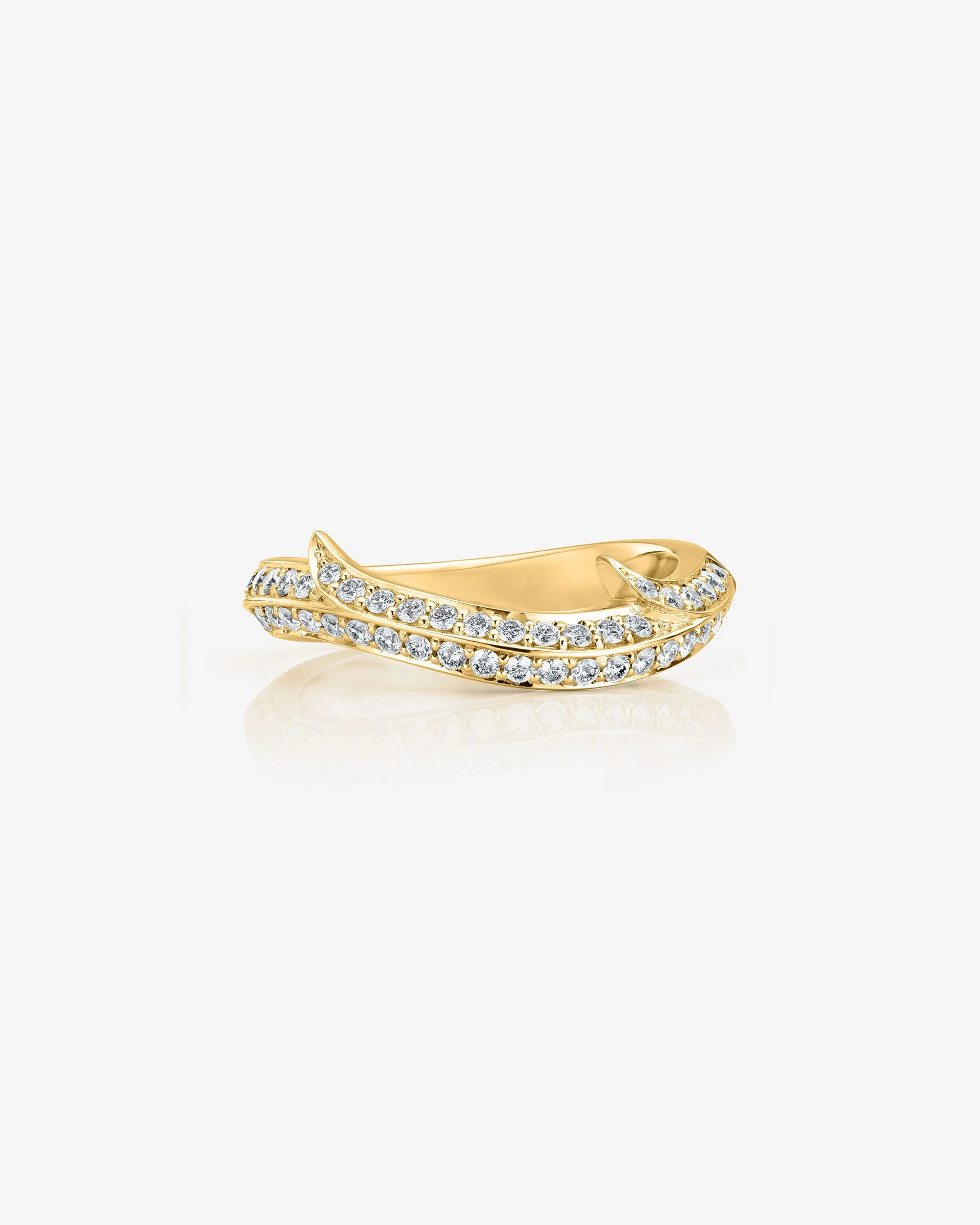 Thorn Floating Solitaire Slimline Pavé Band - 5