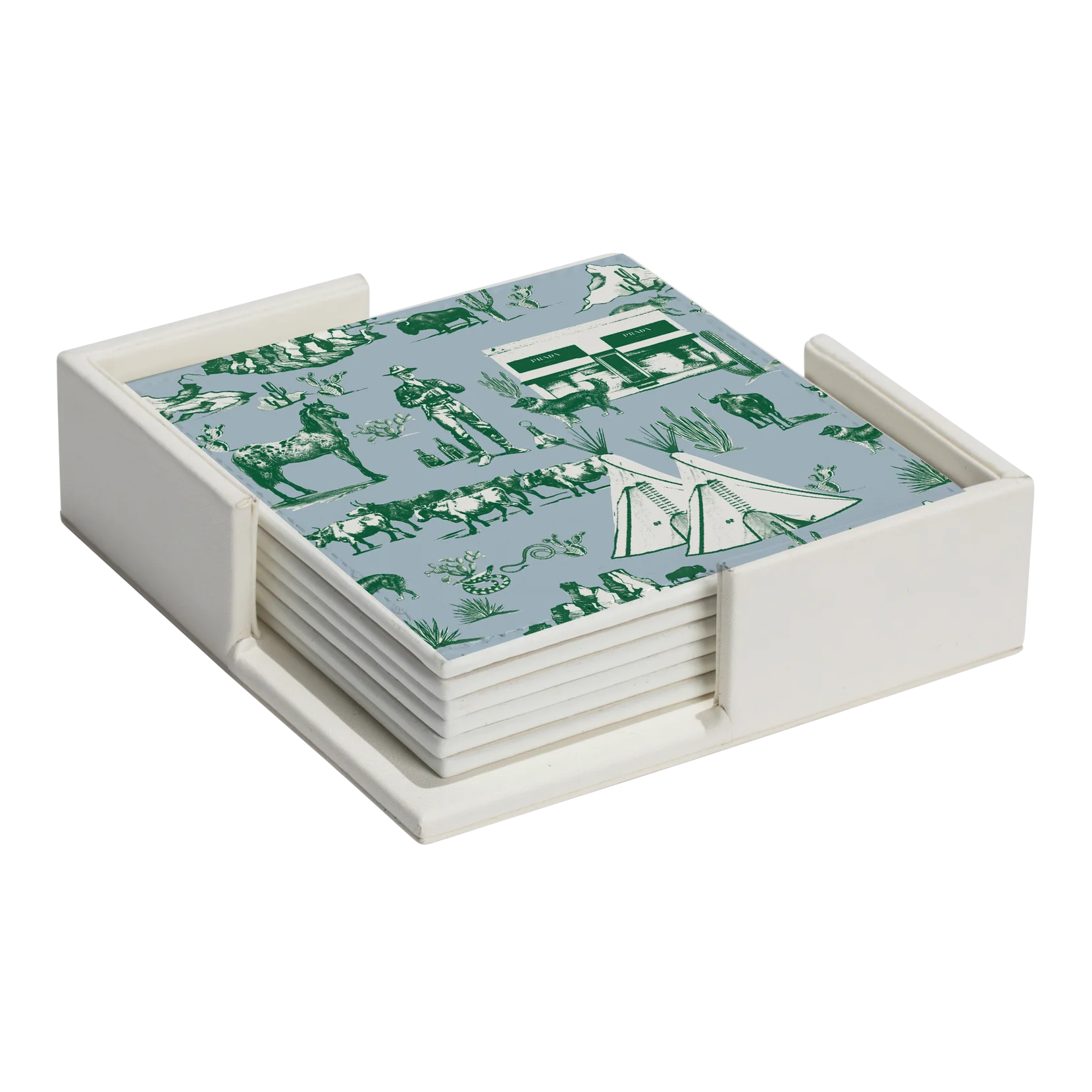 Marfa Toile Coaster Set