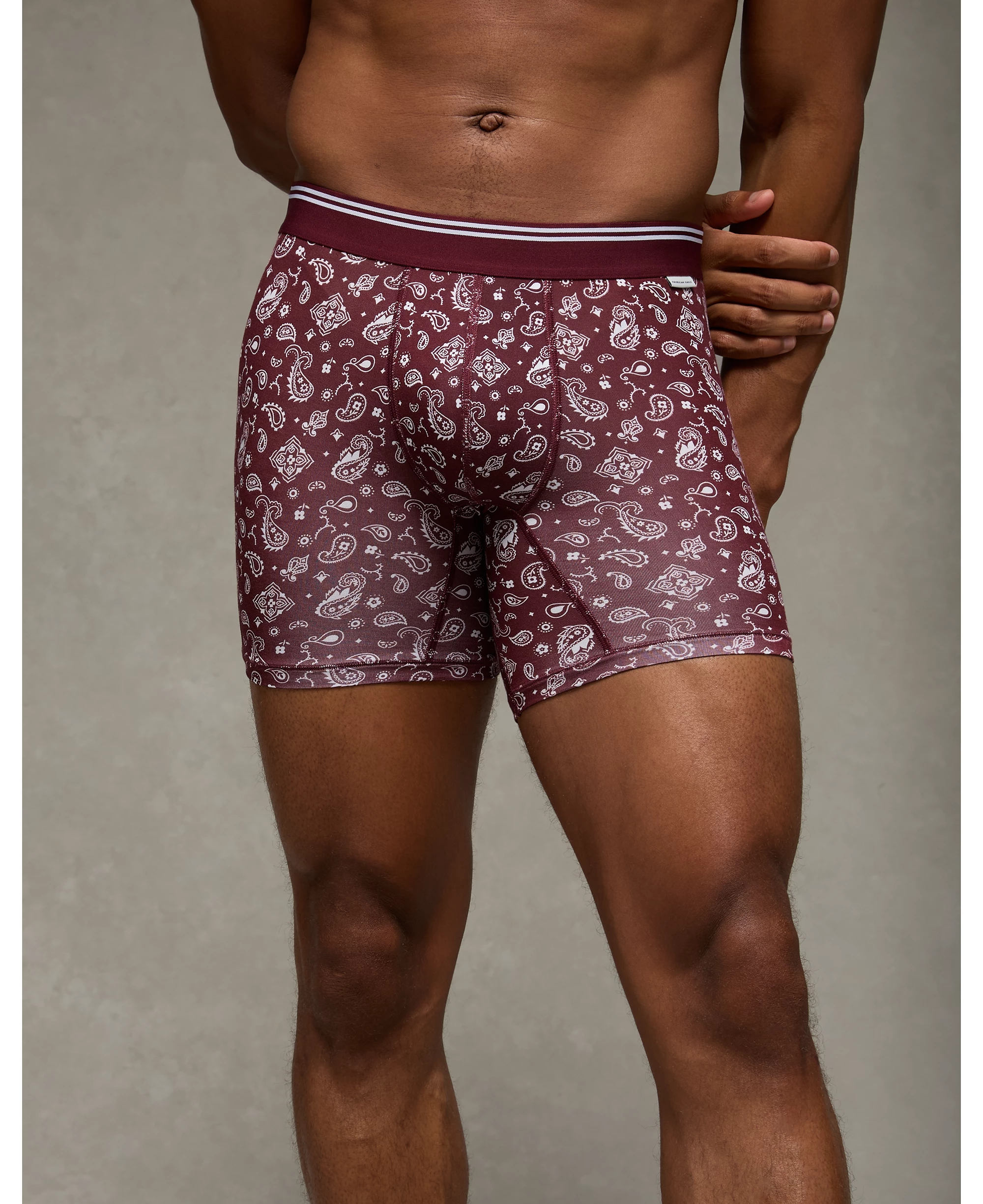 Aeo Men's Paisley 6" Ultra Soft Boxer Brief