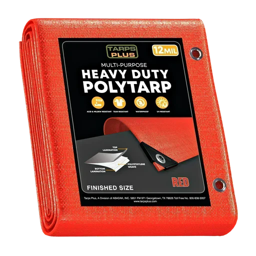 Red Poly Tarp 6' X 8' - Case Of 20