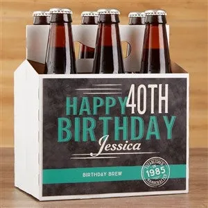 Personalized Birthday Beer Bottle Carrier - Vintage Age - Best Birthday Gift Ideas - #16872-c