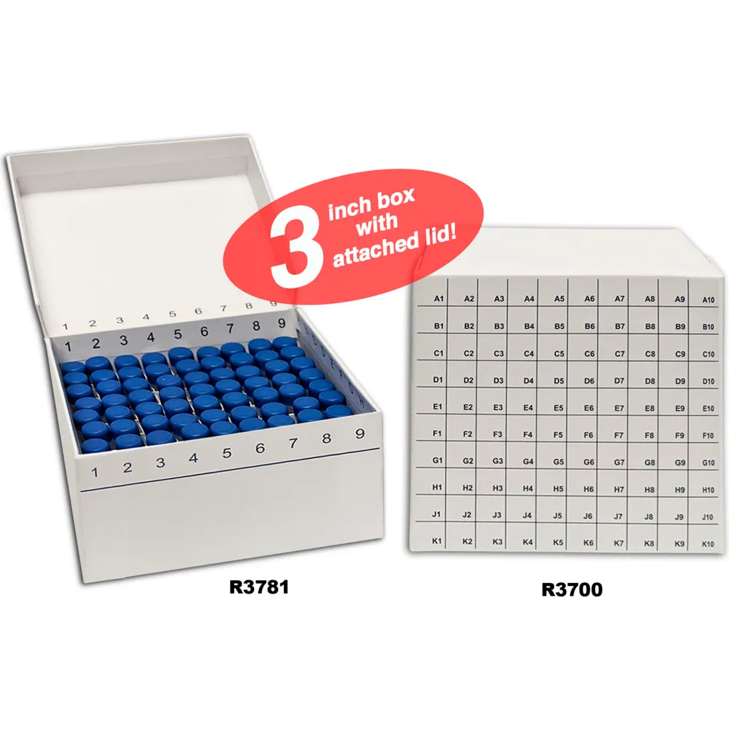 Mtc Bio Fliptop Cardboard Freezer Box With Hinged Lid 81 Place Assorted 5 Pack
