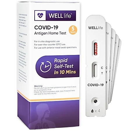 Wondfo Well Life Covid-19 Antigen Home Tests Pack Of 5 Tests