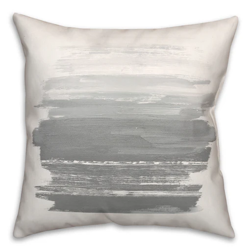 Gradient Strokes Indoor / Outdoor Throw Pillow - Gray/16x16