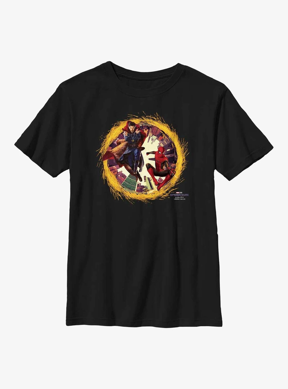 Marvel Spider-man: No Way Home Doctor Strange & Spider-man Portal Youth T-shirt