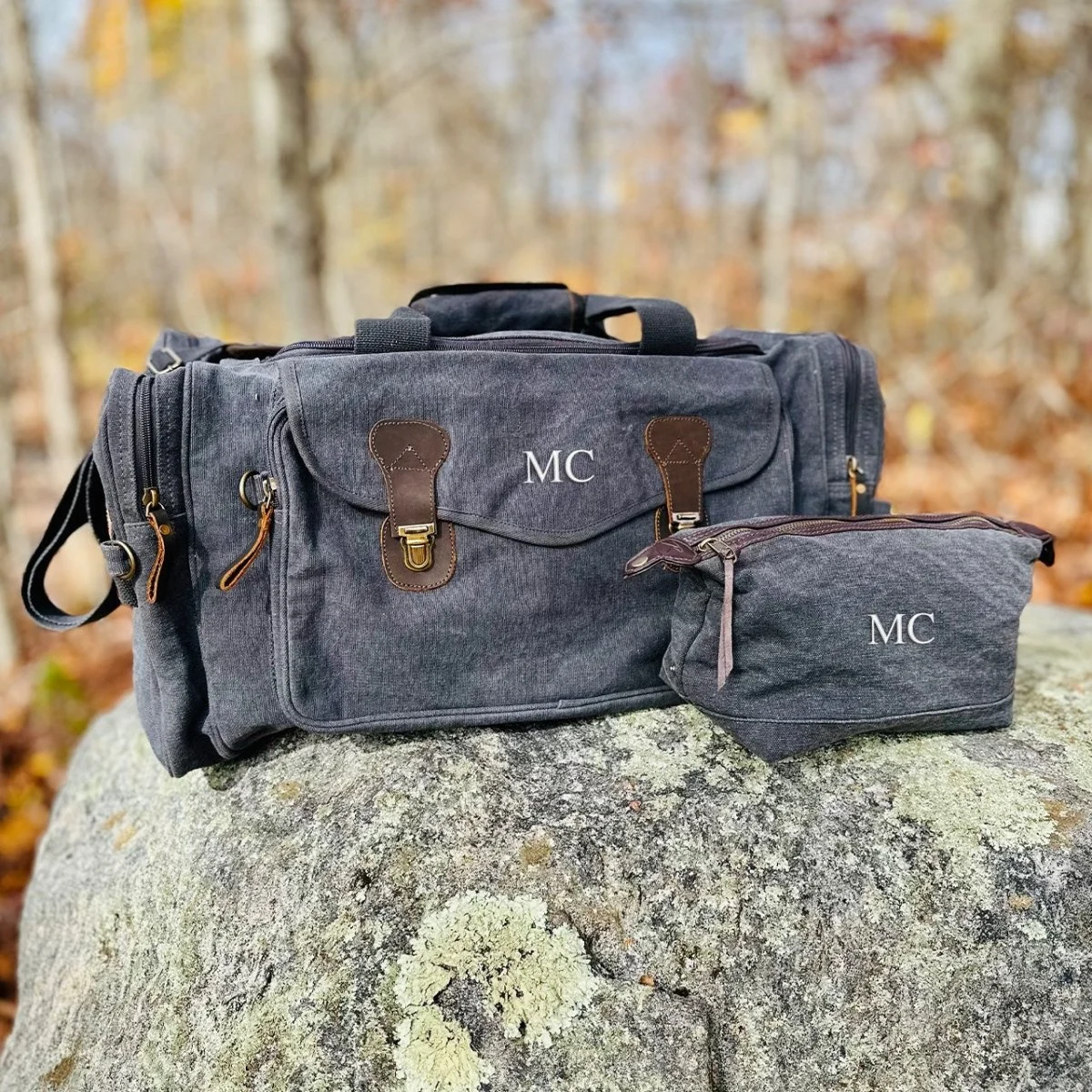 Duffle And Dopp Set - Ivory