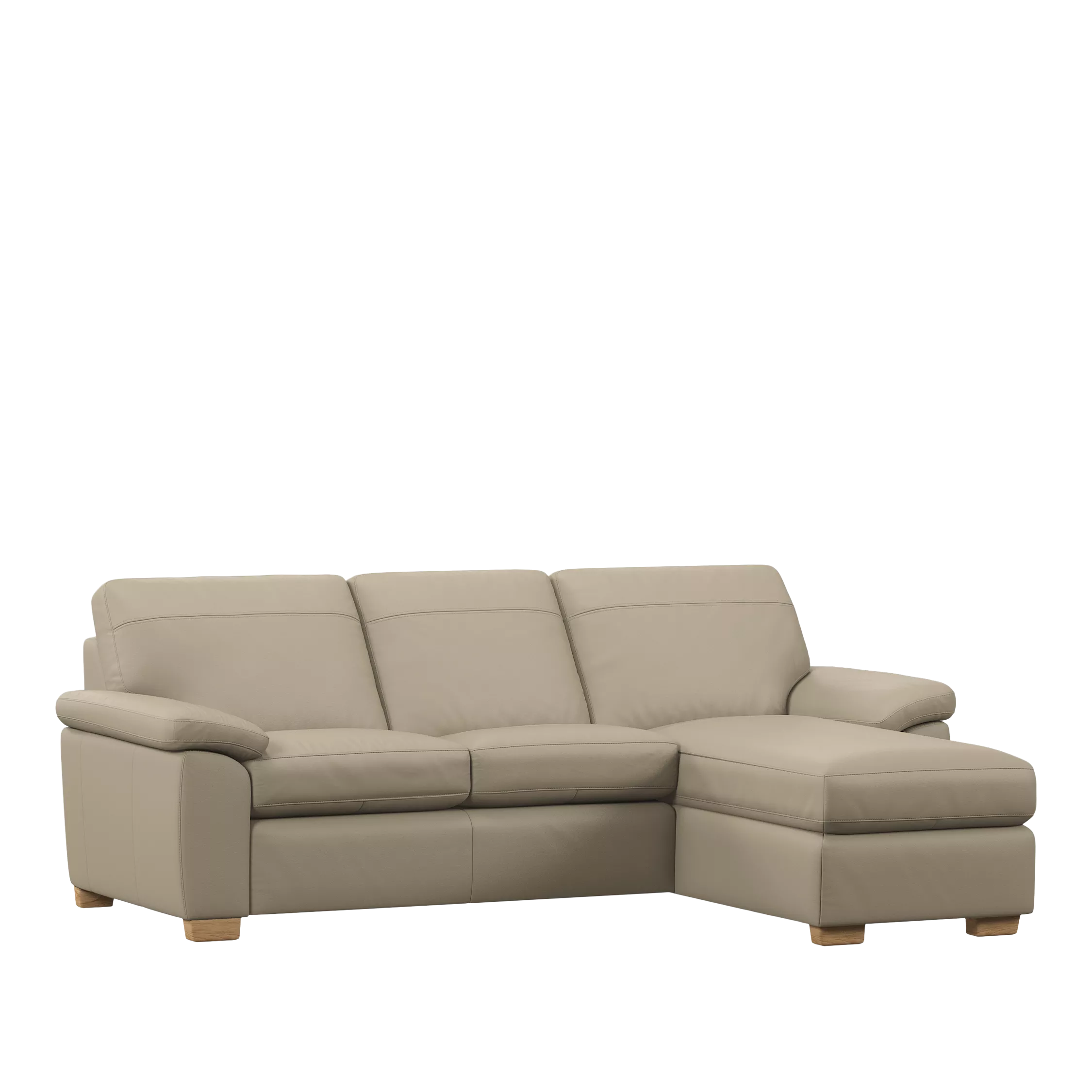 John Lewis Camden Rhf Chaise Leather Sofa Bed, Light Leg, Matt Navy