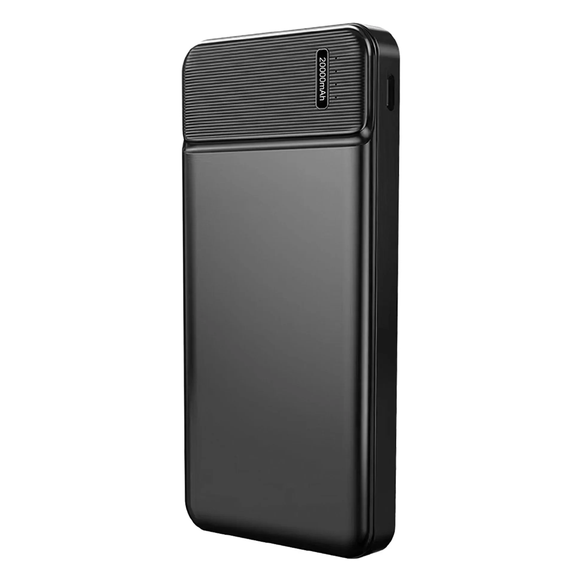 20k Mah Portable Phone Charger With Micro Usb Cable - Home, Office, Travel - External Battery Pack For Iphone 13/12, Samsung Galaxy S - Black - 20000mah