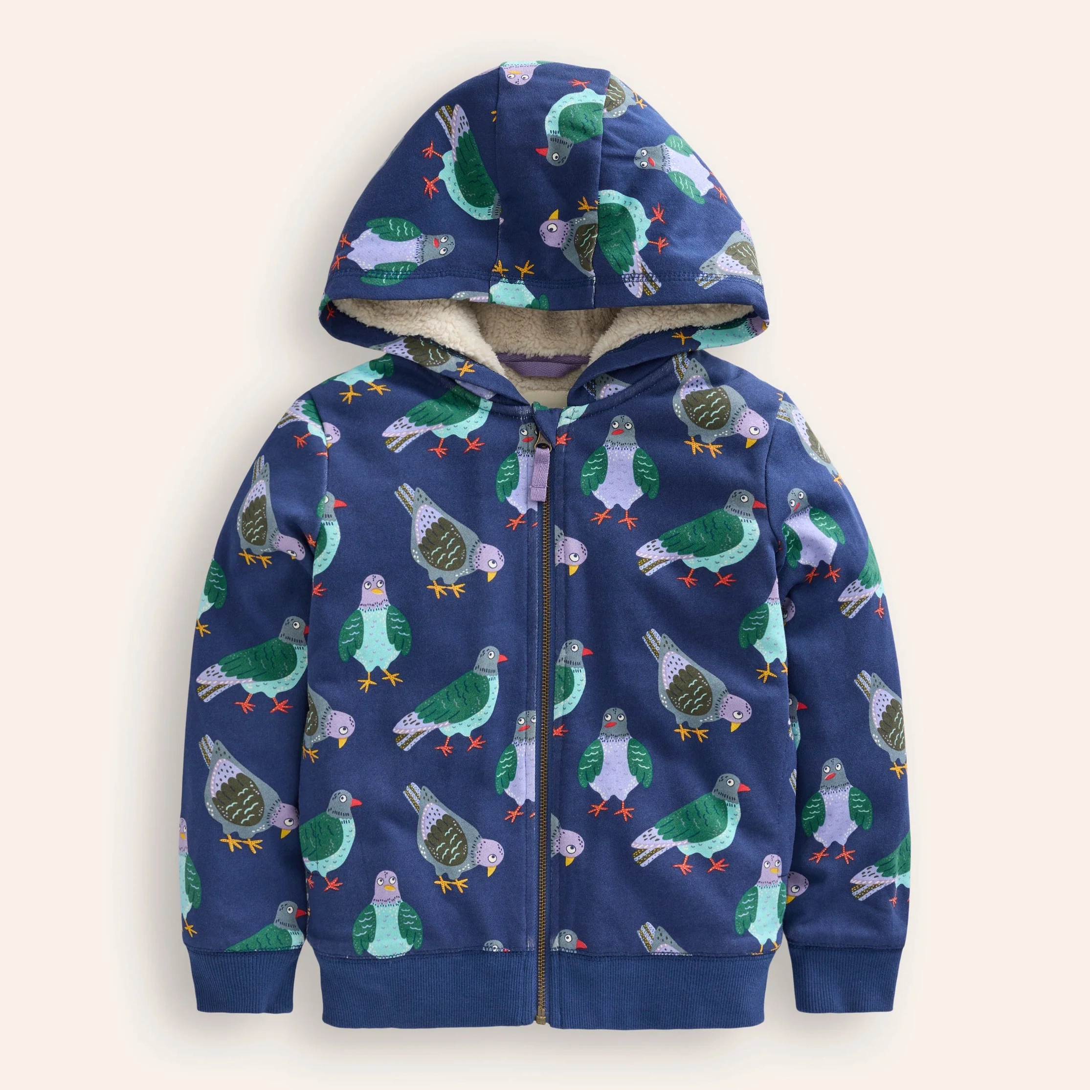 Kapuzenpullover Mit Zottelfutter Steuerbordblau Tauben