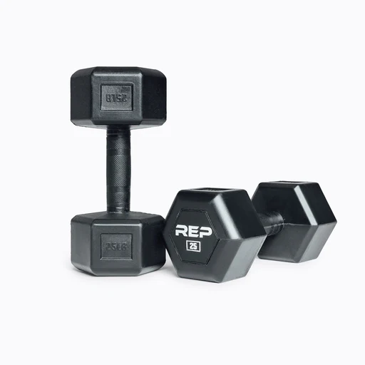 Rubber Coated Dumbbells - 10lb Pair